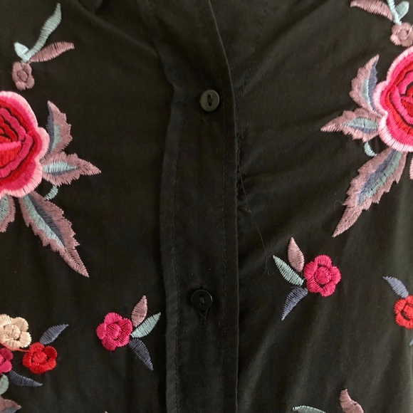 ZARA Woman Embroidered Roses Tunic M/L - Picture 5 of 8